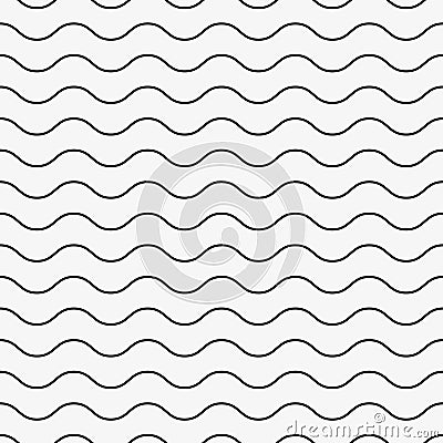 Wavy, waving horizontal lines seamlessly repeatable seamless pattern Stock Photo