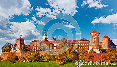 Wawel castle famous landmark in Krakow Poland Stock Photo