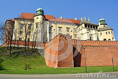Wawel Hill Royal Castle, Krakow, Poland Stock Photo