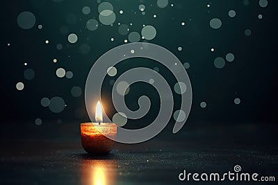 Wax background heat glowing shiny illuminated new hope night gold peace happy lit flame Stock Photo