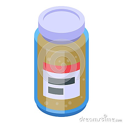 Wax bottle icon isometric vector. Aroma spa Stock Photo