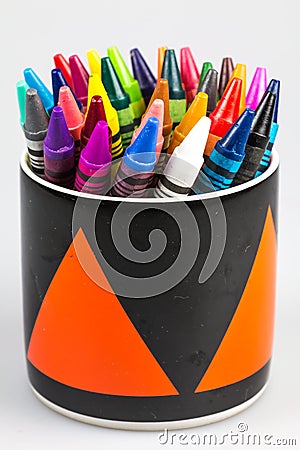 Wax crayons Stock Photo