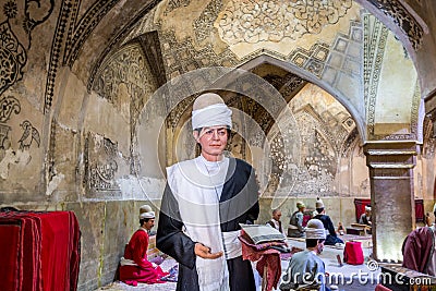 Wax sculpture of interiors of Vakil Bath, an old public bath in Shiraz, Iran. It was a part of the royal district constructed Editorial Stock Photo