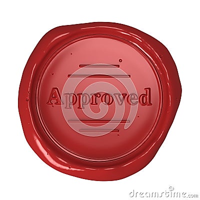 Wax seal - Approved Stock Photo