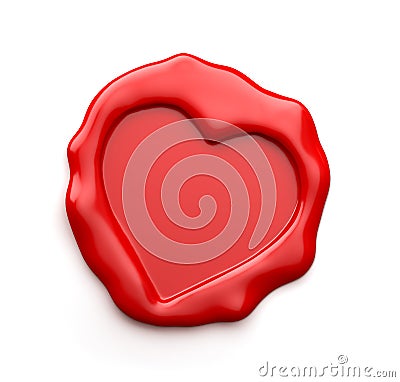 Wax Seal Isolated on White Stock Photo