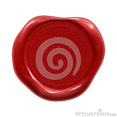 Wax seal red stamp of certificate, diploma and premium quality guarantee or warranty label Stock Photo