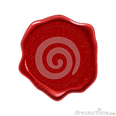 Wax seal red stamp, guarantee certificate, warranty premium quality label Stock Photo