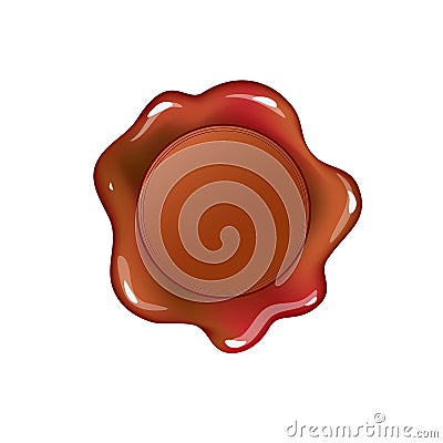 Wax seal on white background Vector Illustration