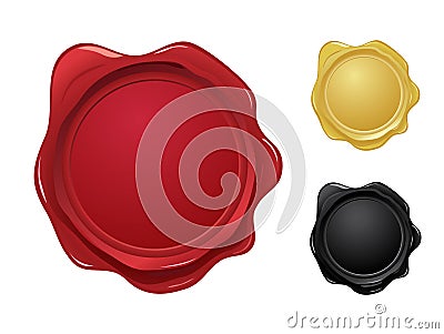 Wax seals Vector Illustration