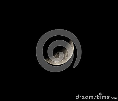 Waxing Crescent Moon Stock Photo