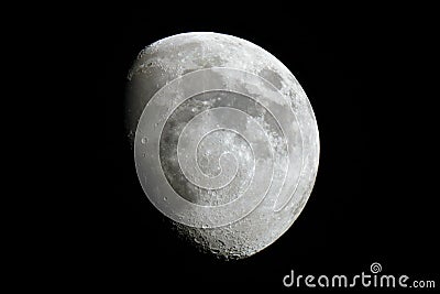 Waxing Gibbous Moon - Earth view Northern Hemispher Stock Photo