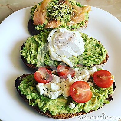 3way avocado Stock Photo