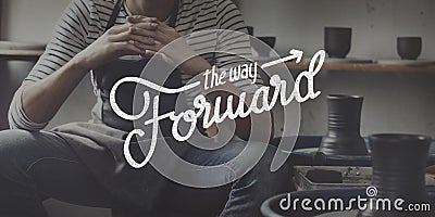 The Way Forward Aspirations Goals Target Development Concept Stock Photo