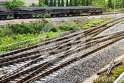 The way forward railway Stock Photo