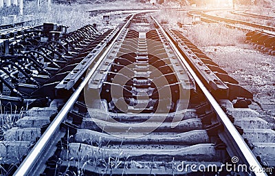 The way forward railway in the China Stock Photo