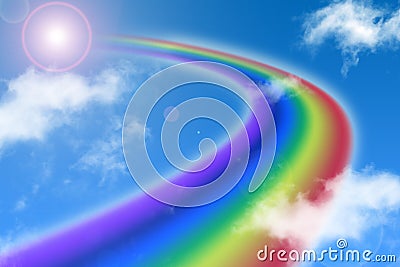 Way of rainbow Stock Photo