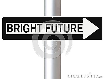 This Way To A Bright Future Stock Photo