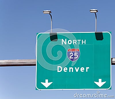 This Way to Denver Stock Photo