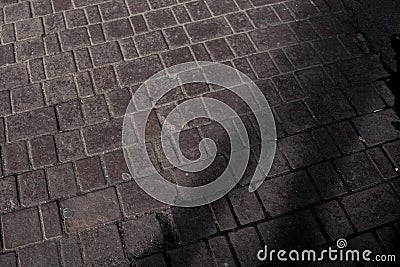 Brick become the street in the city Stock Photo