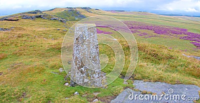 Bowland knotts, moorland trigg point. Stock Photo