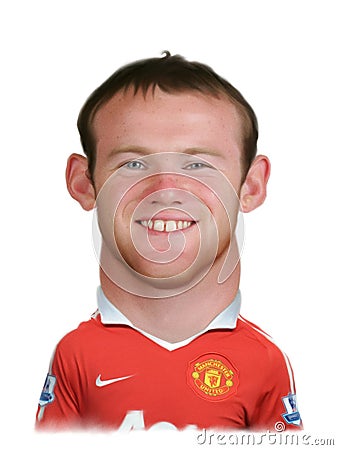 Wayne Mark Rooney Caricature Editorial Stock Photo