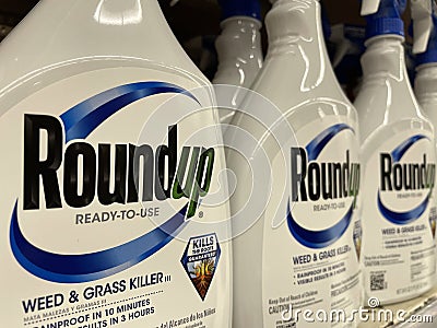 Walmart supercenter round up weed killer side view Editorial Stock Photo