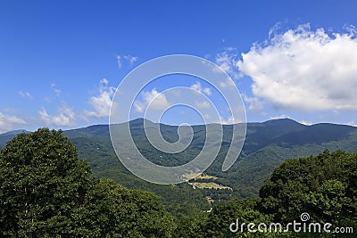 Waynesville, Town in the Mountains Stock Photo