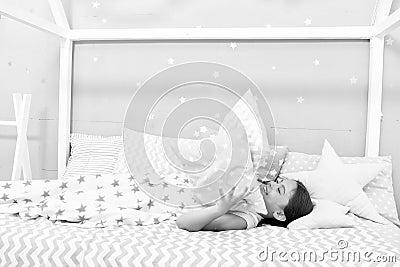 Ways to fall asleep faster. Fall asleep as fast as possible. Fall asleep faster and sleep better. Healthy sleep. Sweet Stock Photo