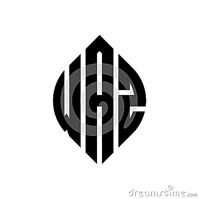 WAZ circle letter logo design with circle and ellipse shape. WAZ ellipse letters with typographic style. The three initials form a Vector Illustration