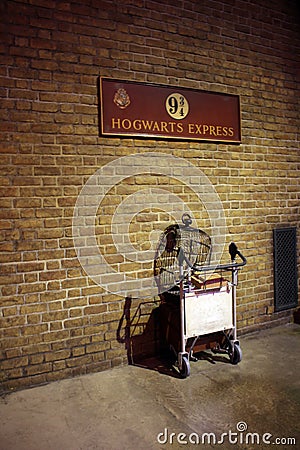 WB Studios in London - Harry Potter movie set. Editorial Stock Photo