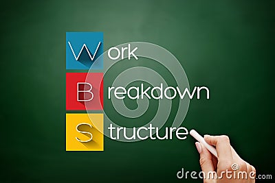 WBS - Work Breakdown Structure acronym Stock Photo