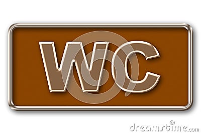 WC door badge Stock Photo