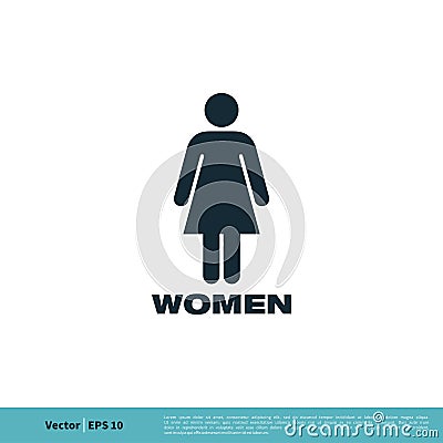 WC Gender Sign, Women Icon Vector Logo Template Illustration Design. Vector EPS 10 Vector Illustration