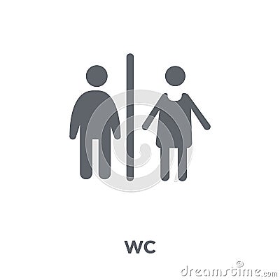 Wc icon from collection. Vector Illustration