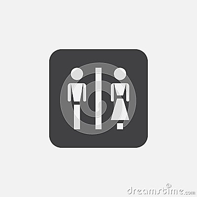 Wc icon, vector logo illustration, pictogram isolated on white. Vector Illustration