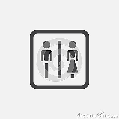 Wc icon, vector logo illustration, pictogram isolated on white. Vector Illustration