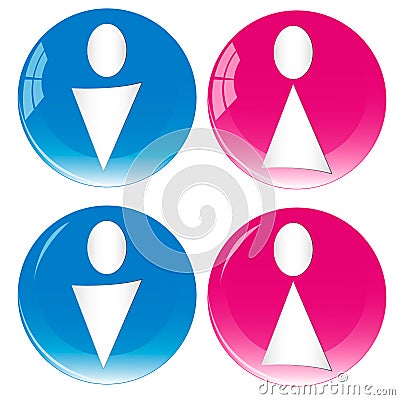 Wc restroom toilet icons male female Vector Illustration