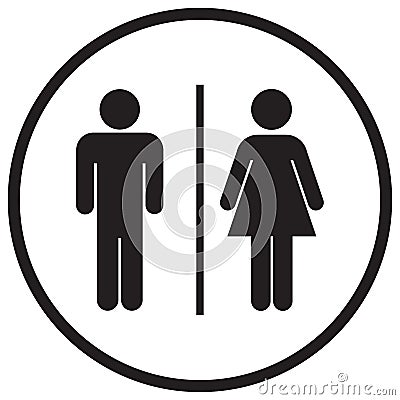 WC sign restroom icon. Toilet bathroom male and female symbol Stock Photo