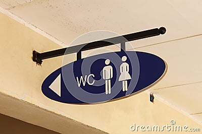 WC sign Stock Photo