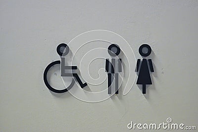 WC Signages Stock Photo