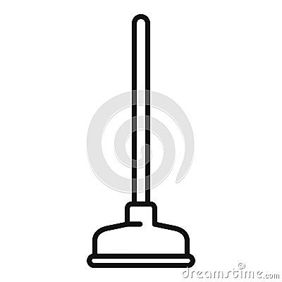 Wc sucker icon outline vector. Toilet restroom Vector Illustration