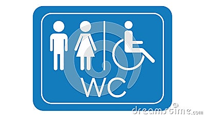 WC, toilet vector icon. Vector Illustration