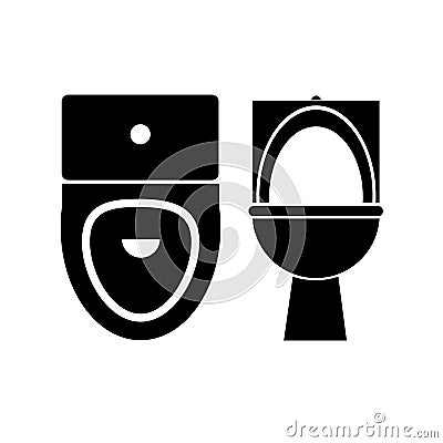 Wc vector toilet bathroom art restroom Vector Illustration