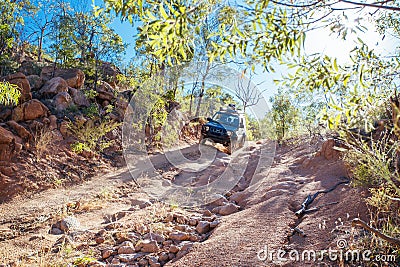 4WD in Outback Australia Stock Photo