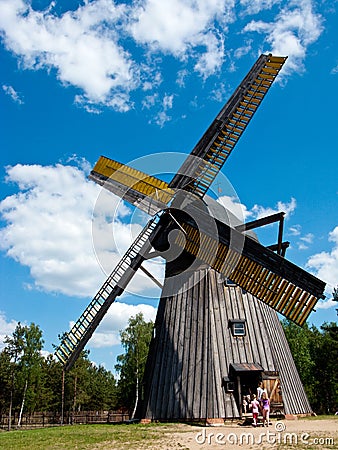Wdzydze Kiszewskie Oper Air museum, the windmill Stock Photo