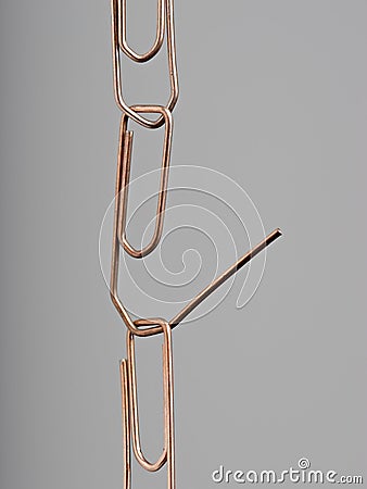 Weak link in a chain Stock Photo