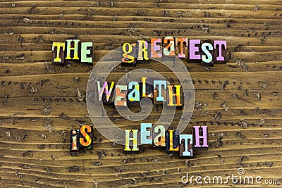 Wealth personal health healthcare healthy security wealthy life Stock Photo