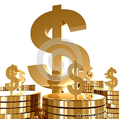 Wealth And Money Icon Symbol Royalty Free Stock Images - Image: 14065829