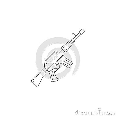 weapon automatic icon. Element of military icon for mobile concept and web apps. Thin line icon for website design and development Stock Photo