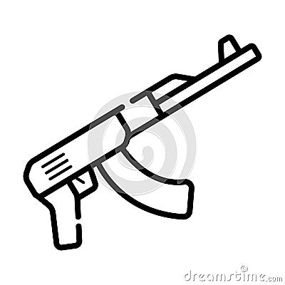 Weapon automatic icon. Cartoon Illustration